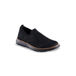 Men’s Comfort Knit Slip-On Walking Shoes (Black)