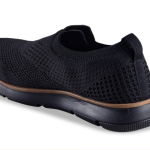 Men’s Comfort Knit Slip-On Walking Shoes (Black)