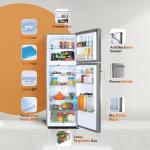 Haier 240L 2 Star Frost Free Double Door Top Mount Refrigerator HEF-252EGS-P