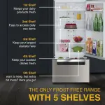 Whirlpool 215L Radiant Steel Frost Free Refrigerator 22164