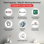 LG 12 KG Fully Automatic Front Load Washing Machine FHP1412Z5O